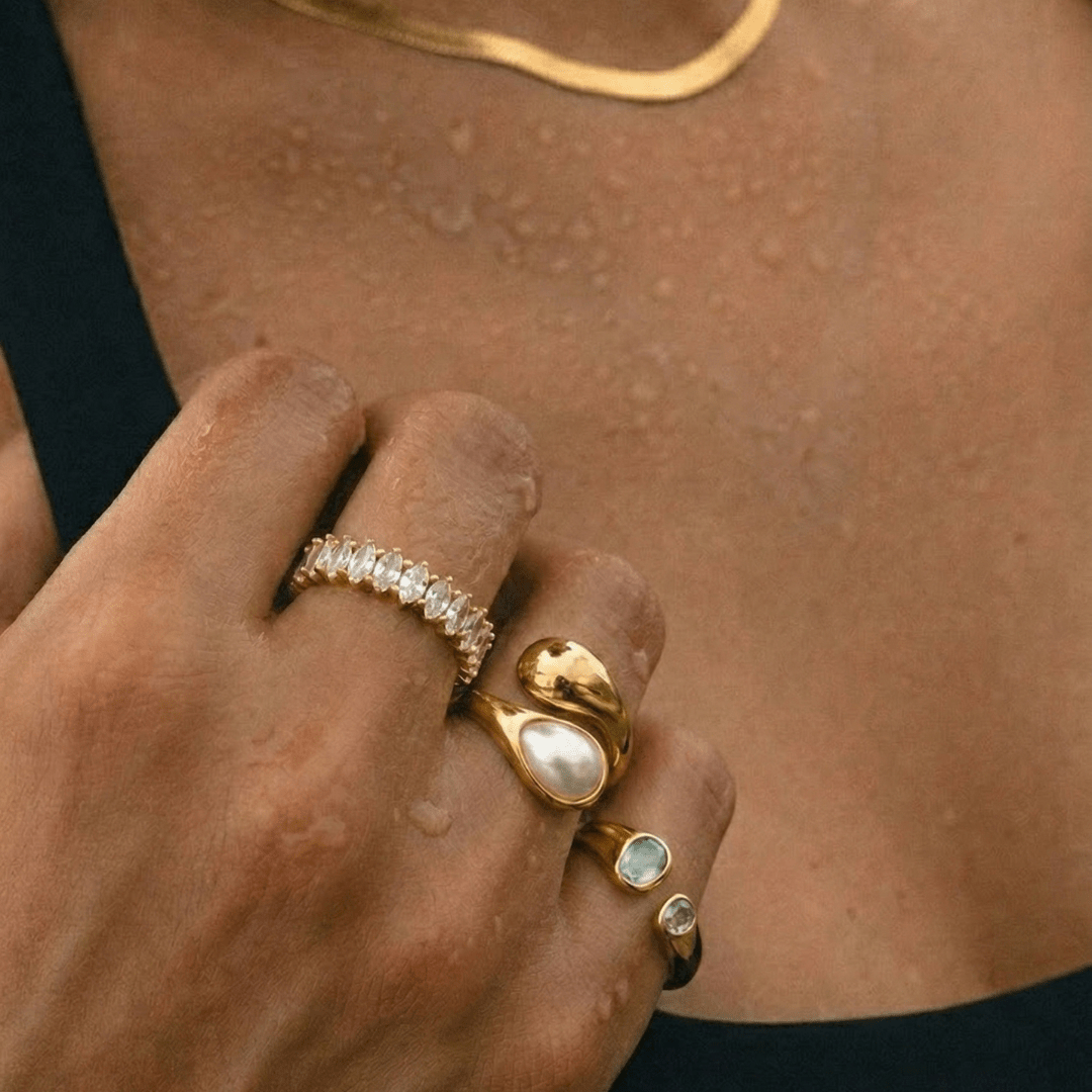 Anillo Drop y Perla