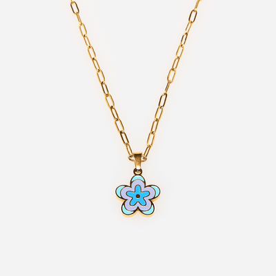 Collar Flor Azul