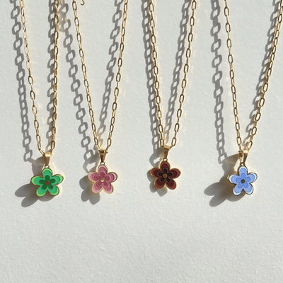 Collar Flor Rosa