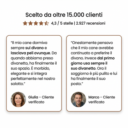 Divanetto reale per cani